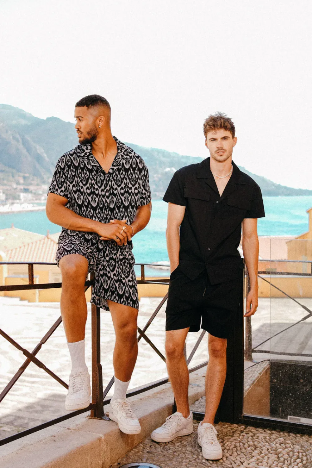 chemise_fluide_motif_azteque_noir_5.webp Homme Sixth June Hauts | Chemise Fluide Motif Azteque Noir