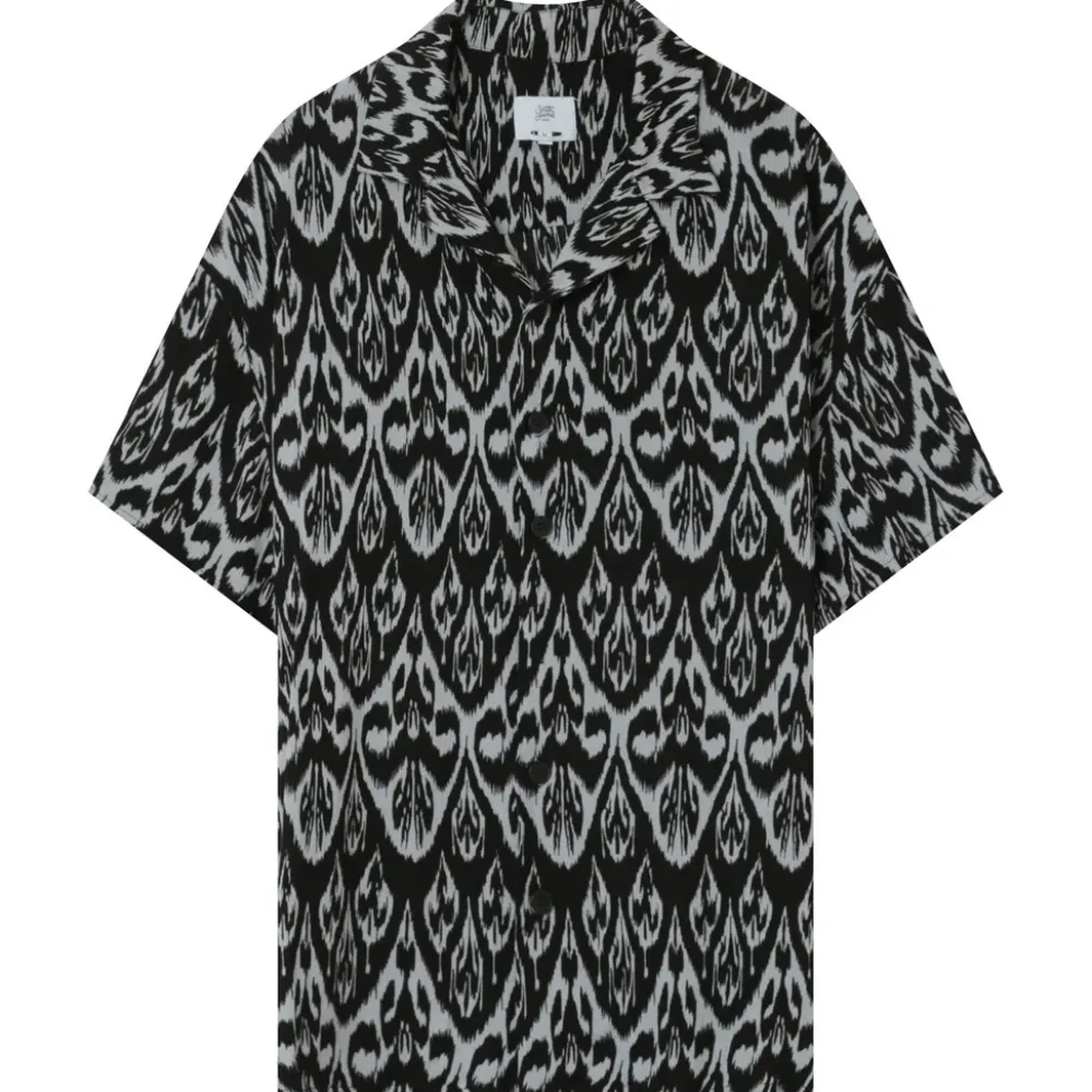 chemise_fluide_motif_azteque_noir_6.webp Homme Sixth June Hauts | Chemise Fluide Motif Azteque Noir