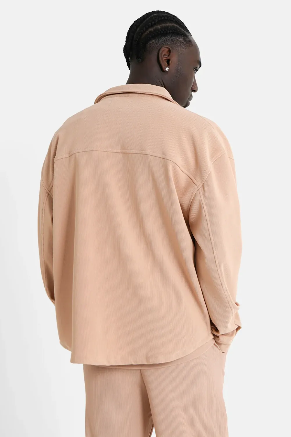 chemise_plissee_loose_beige_4.webp Homme Sixth June Hauts | Chemise Plissee Loose Beige