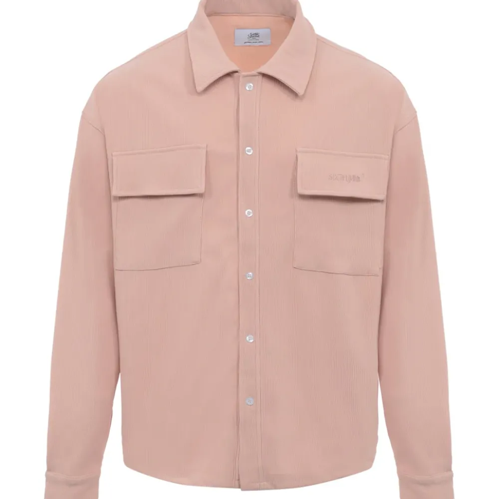 chemise_plissee_loose_beige_7.webp Homme Sixth June Hauts | Chemise Plissee Loose Beige