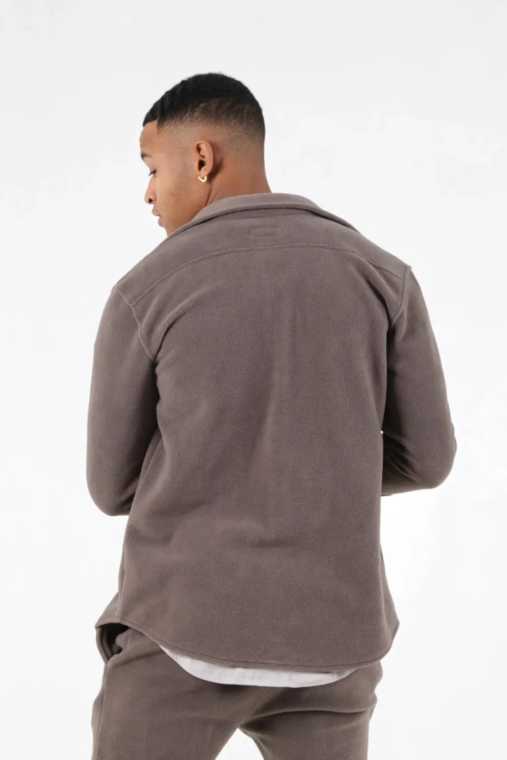 chemise_polaire_poche_marron_4.webp Homme Sixth June Hauts | Chemise Polaire Poche Marron