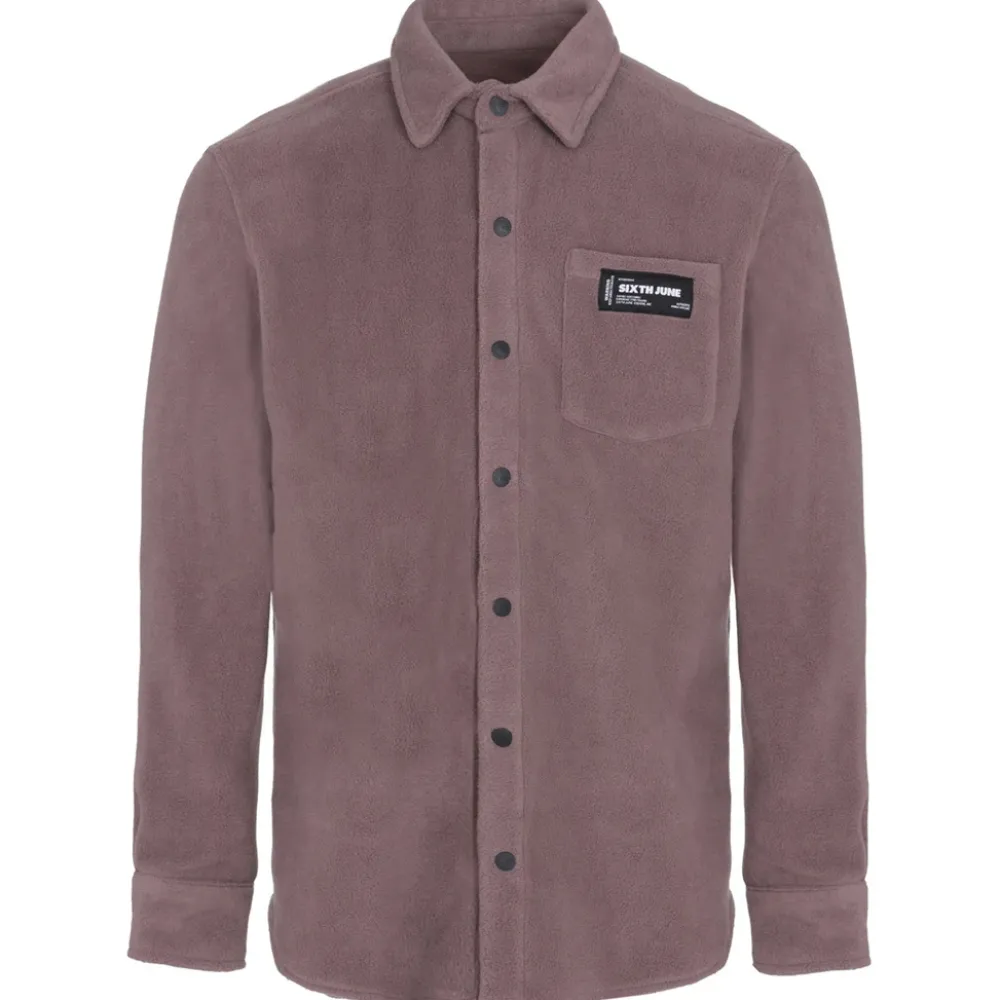chemise_polaire_poche_marron_5.webp Homme Sixth June Hauts | Chemise Polaire Poche Marron