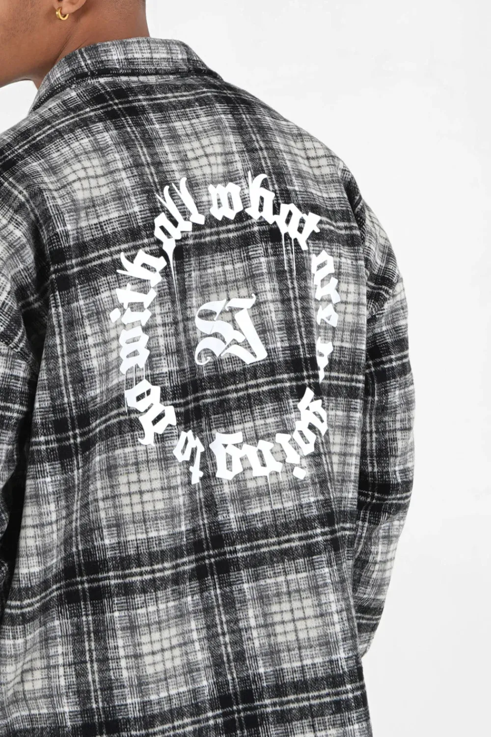 chemise_polaire_tartan_gris_fonce_2.webp Homme Sixth June Hauts | Chemise Polaire Tartan Gris Fonce