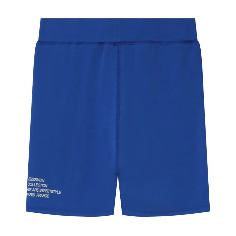 cycliste_court_logo_imprime_bleu_6.webp Femme Sixth June Shorts | Cycliste Court Logo Imprime Bleu