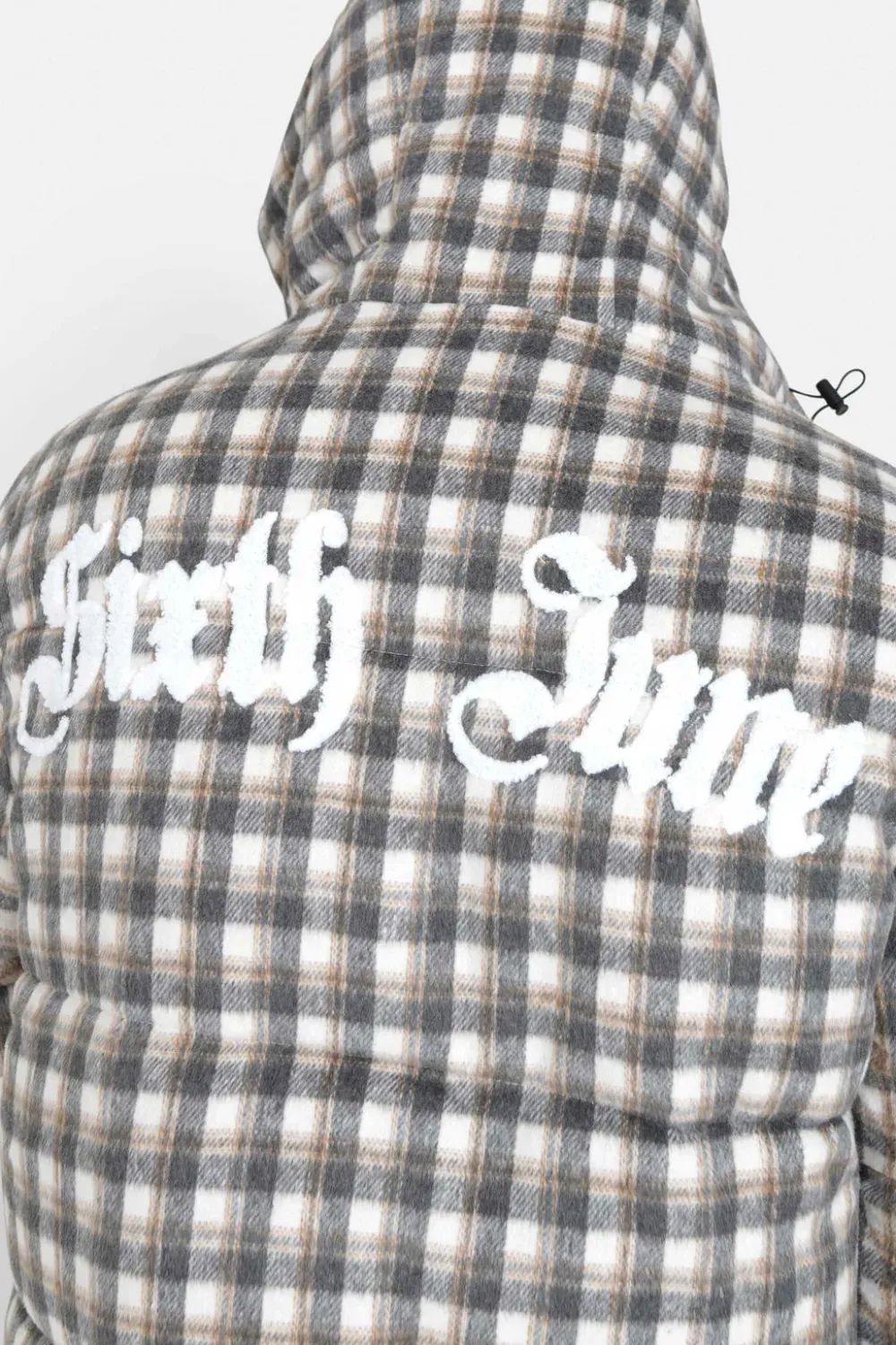 doudoune_carreaux_effet_laine_gris_2.webp Homme Sixth June Manteaux | Doudoune Carreaux Effet Laine Gris