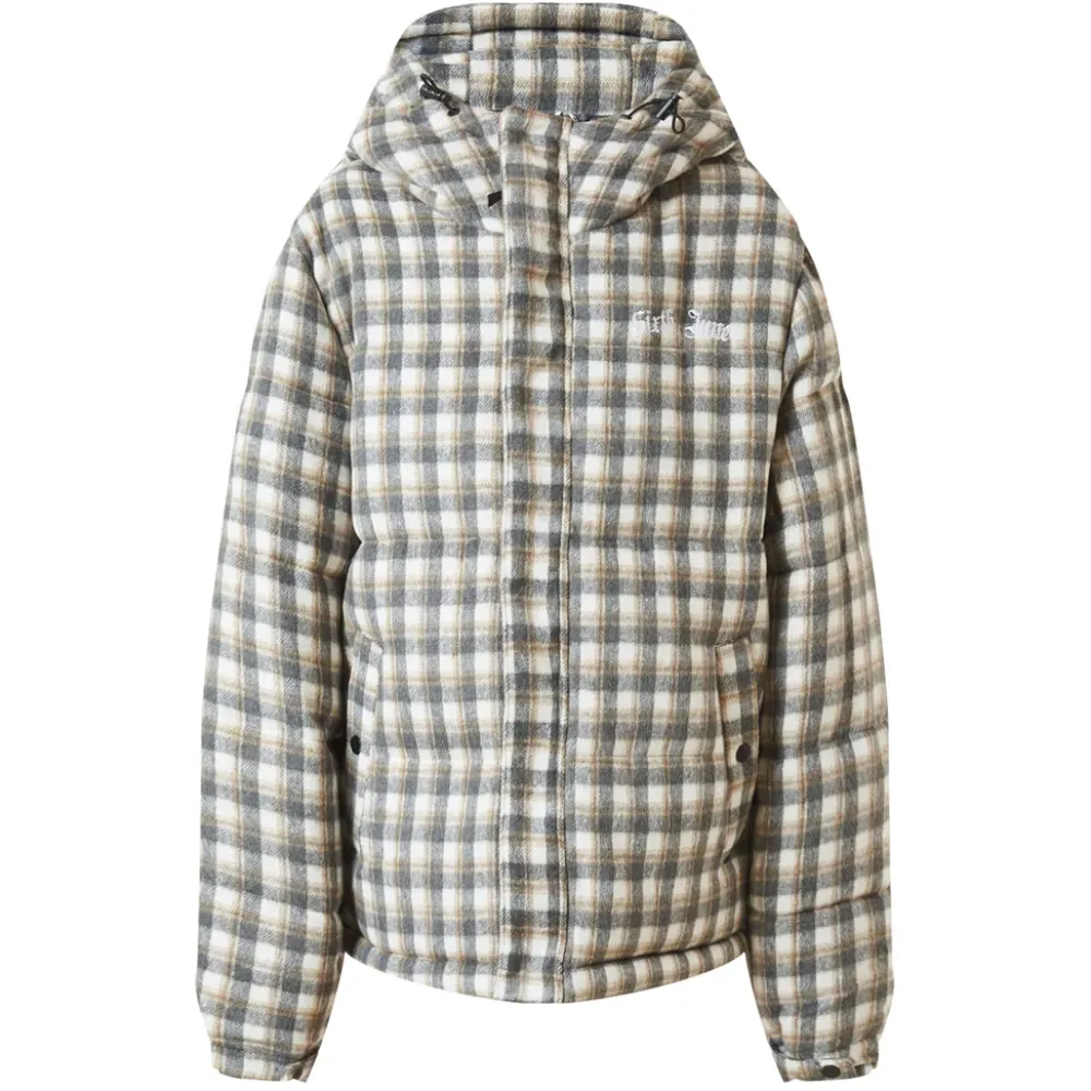 doudoune_carreaux_effet_laine_gris_6.webp Homme Sixth June Manteaux | Doudoune Carreaux Effet Laine Gris