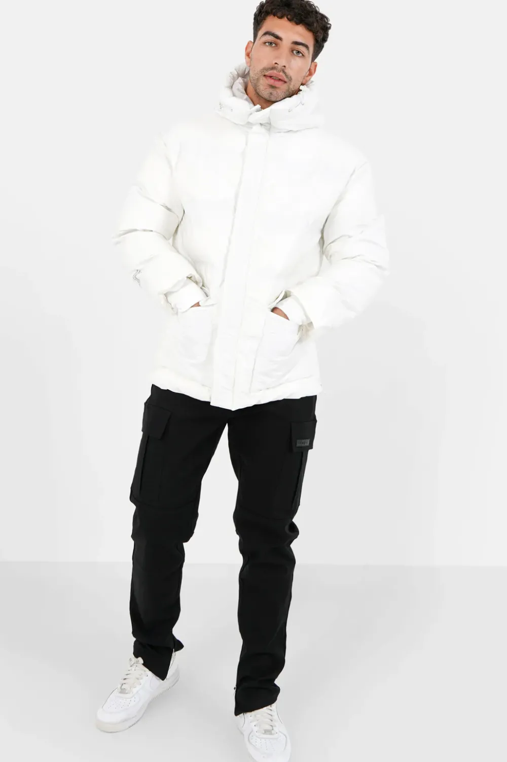 Homme Sixth June Manteaux | Doudoune Courte Details Blanc