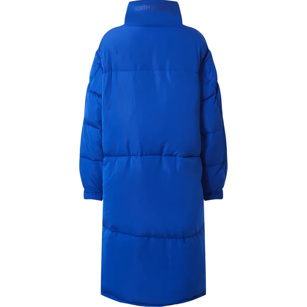 Femme Sixth June Manteaux | Doudoune Longue Matelassee Bleu Fonce