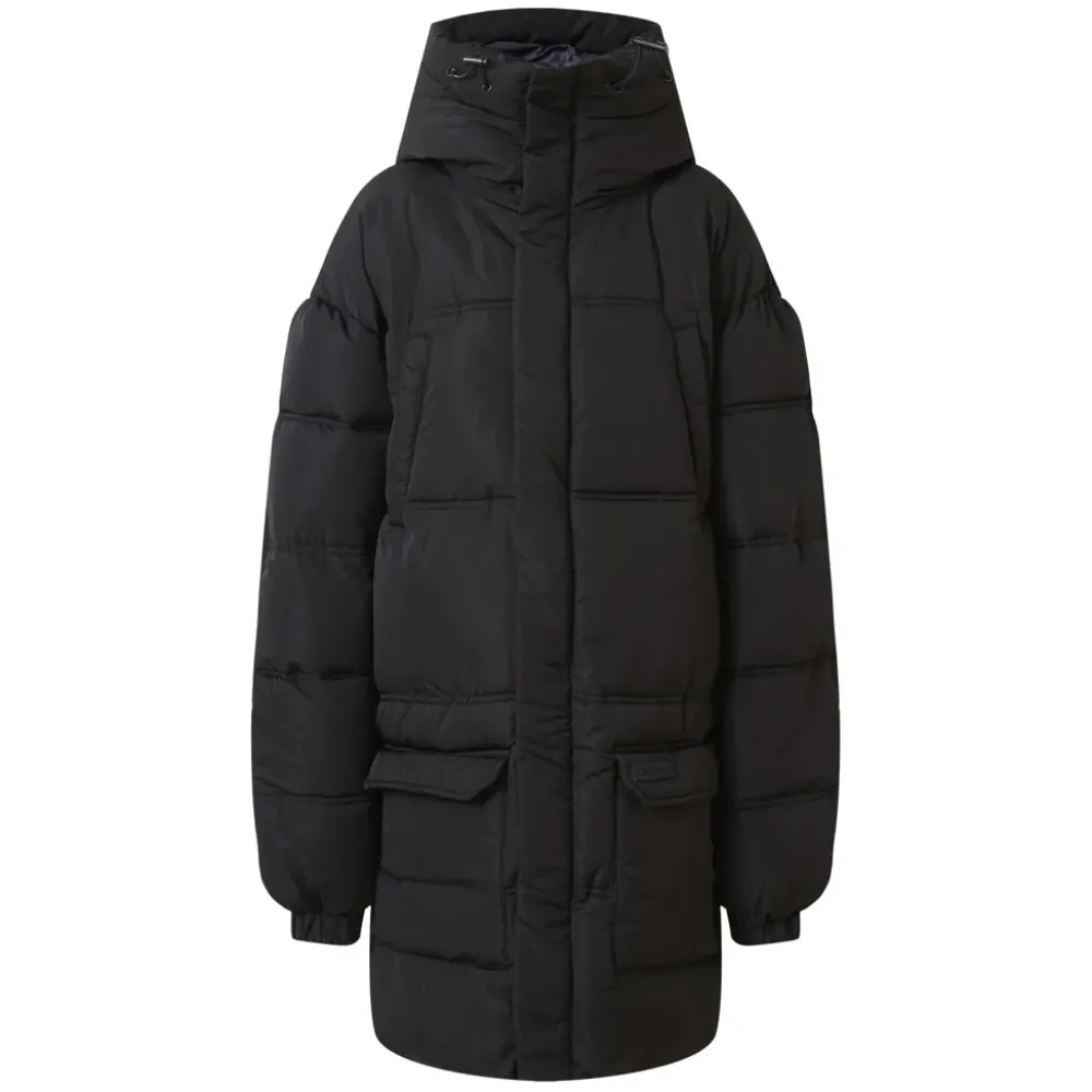 Homme Sixth June Manteaux | Doudoune Longue Matelassee Noir