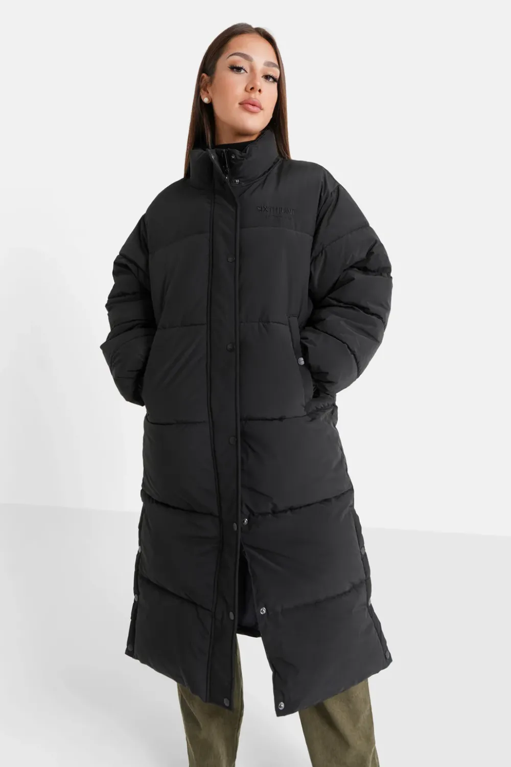 Femme Sixth June Manteaux | Doudoune Longue Oversize Noir