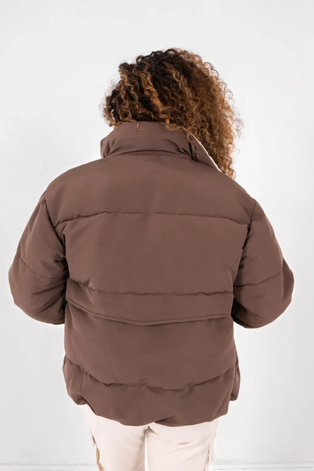 doudoune_oversize_matelassee_marron_4.webp Femme Sixth June Manteaux | Doudoune Oversize Matelassee Marron