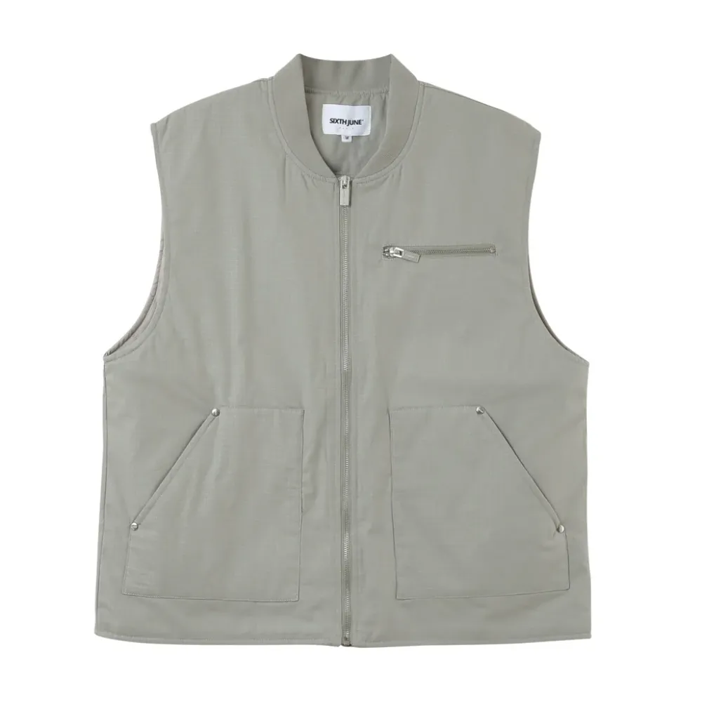 gilet_zip_crew_gris_clair_6.webp Homme Sixth June Sweats | Gilet Zip Crew Gris Clair