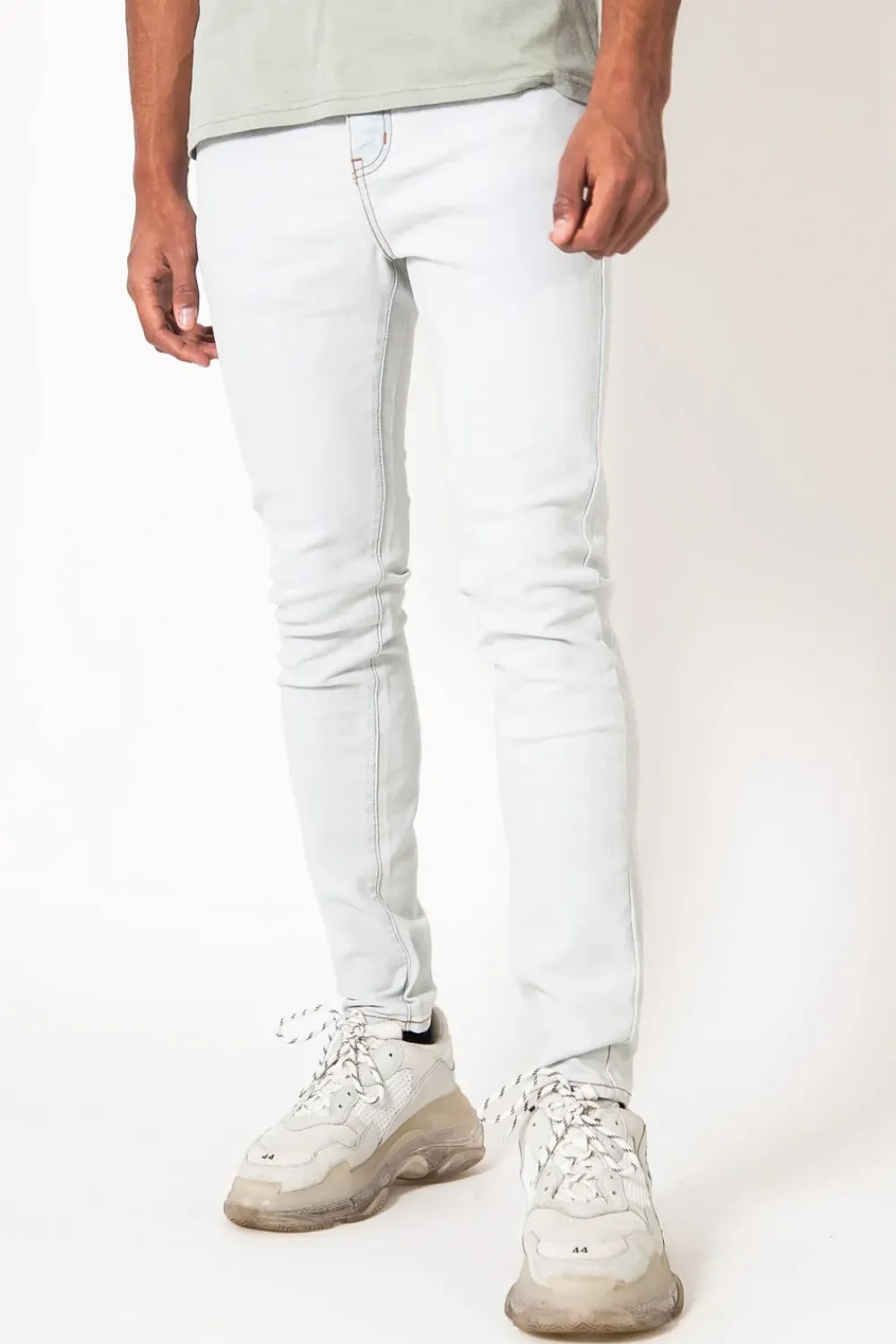 Homme Sixth June Pantalons | Jean Skinny Bleu Clair