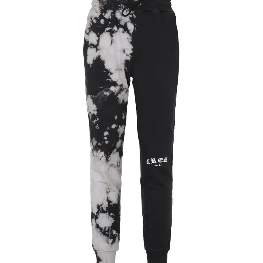 Homme Sixth June Pantalons | Jogging Bicolore Tie Dye Noir