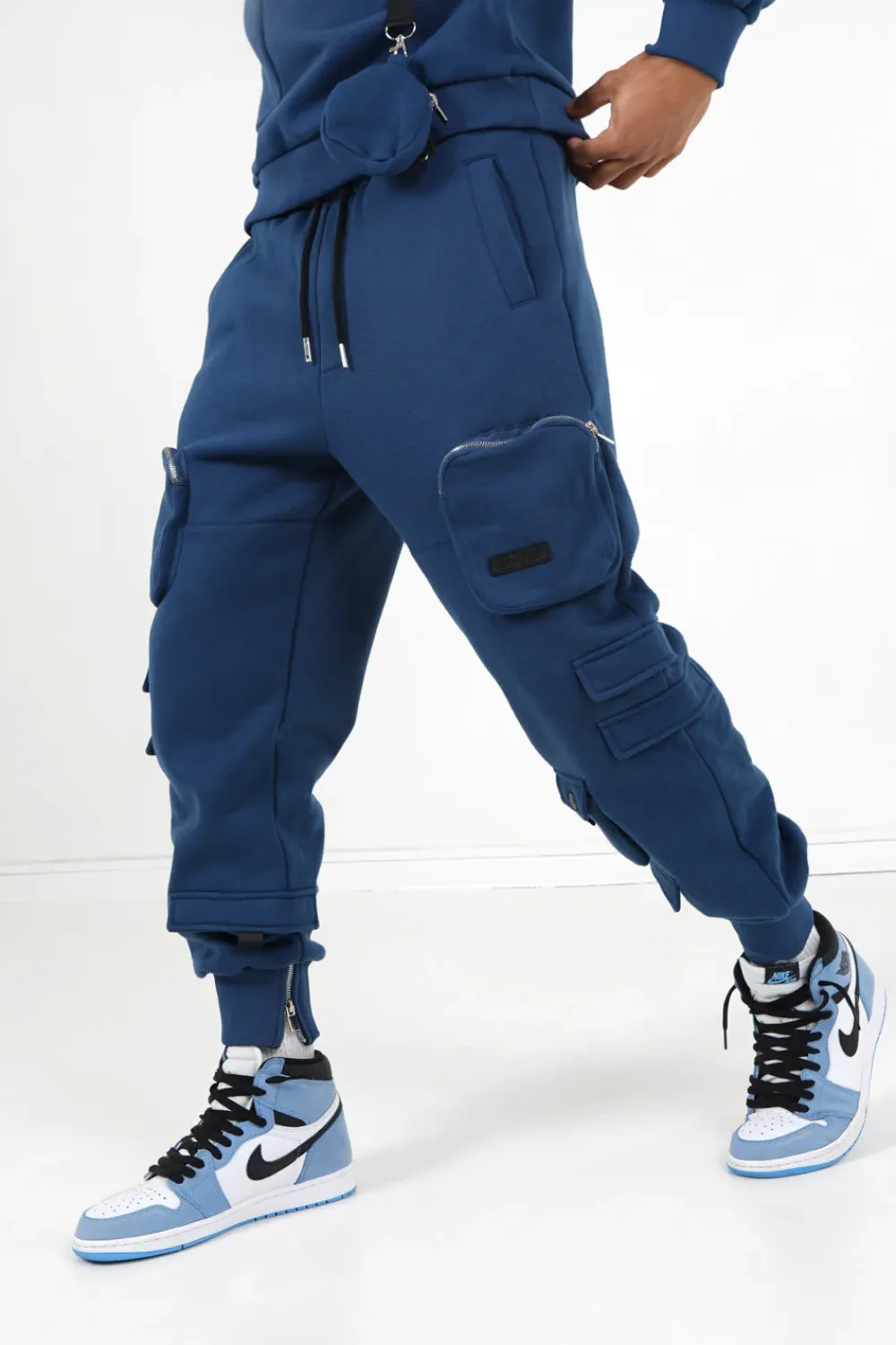 jogging_cargo_poches_zip_bleu_fonce_3.webp Homme Sixth June Pantalons | Jogging Cargo Poches Zip Bleu Fonce