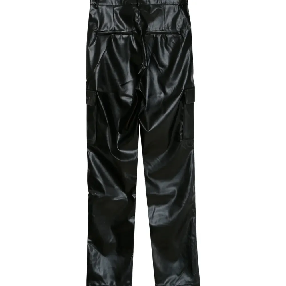 pantalon_cargo_droit_simili_cuir_6.webp Femme Sixth June Pantalons | Pantalon Cargo Droit Simili Cuir