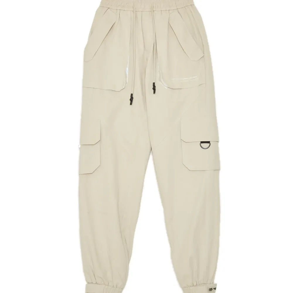 pantalon_cargo_logo_large_beige_5.webp Femme Sixth June Pantalons | Pantalon Cargo Logo Large Beige