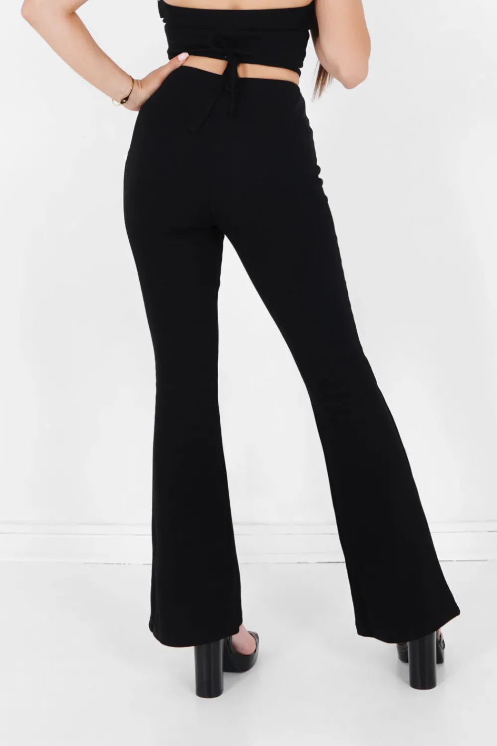 pantalon_cotele_cordons_noir_4.webp Femme Sixth June Pantalons | Pantalon Cotele Cordons Noir