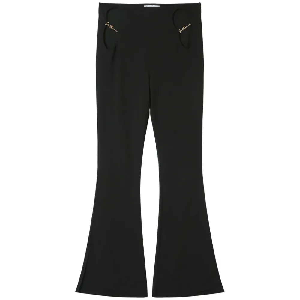 pantalon_flare_bijoux_noir_5.webp Femme Sixth June Pantalons | Pantalon Flare Bijoux Noir