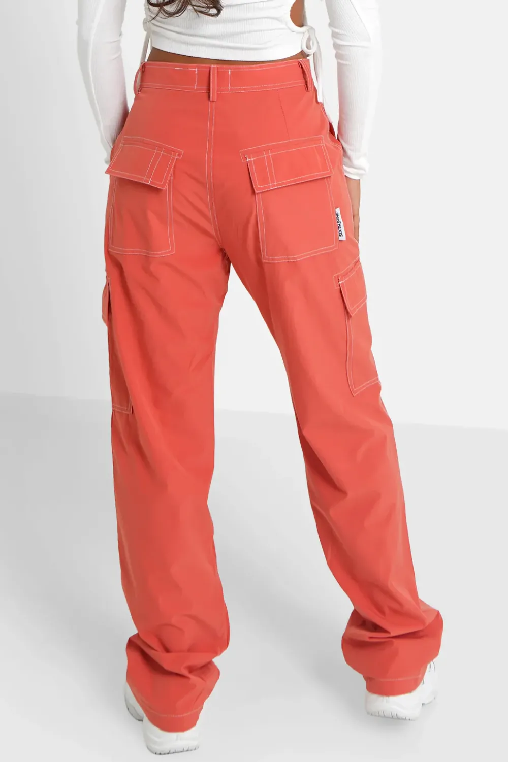 pantalon_fluide_cargo_rose_fonce_4.webp Femme Sixth June Pantalons | Pantalon Fluide Cargo Rose Fonce