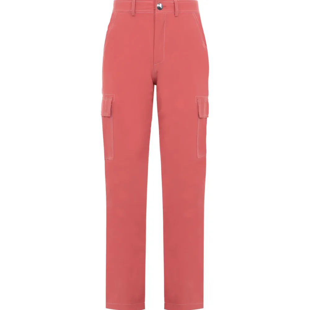 pantalon_fluide_cargo_rose_fonce_5.webp Femme Sixth June Pantalons | Pantalon Fluide Cargo Rose Fonce