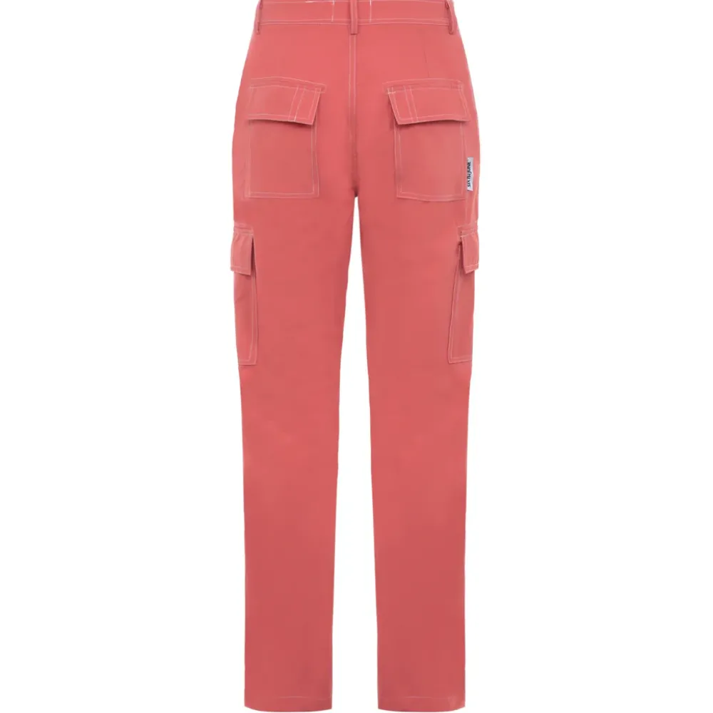 pantalon_fluide_cargo_rose_fonce_6.webp Femme Sixth June Pantalons | Pantalon Fluide Cargo Rose Fonce