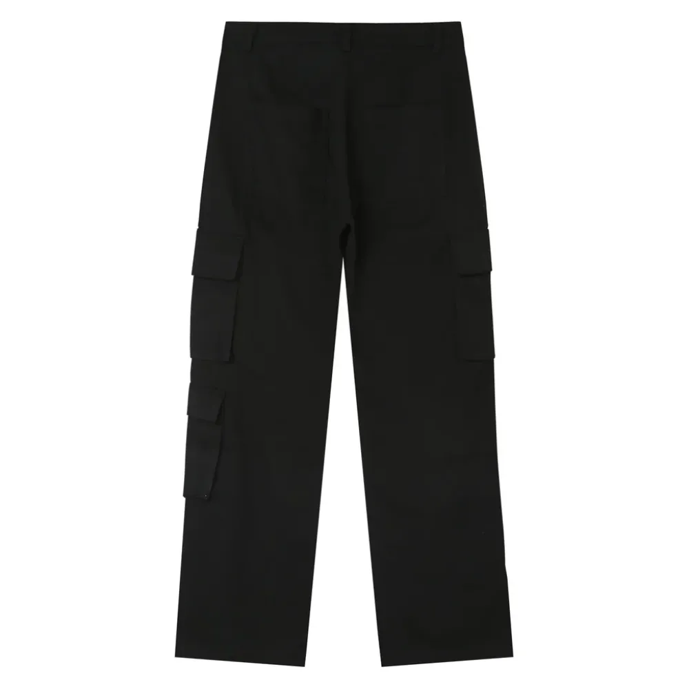 Femme Sixth June Pantalons | Pantalon Poches Cargo Droit Noir