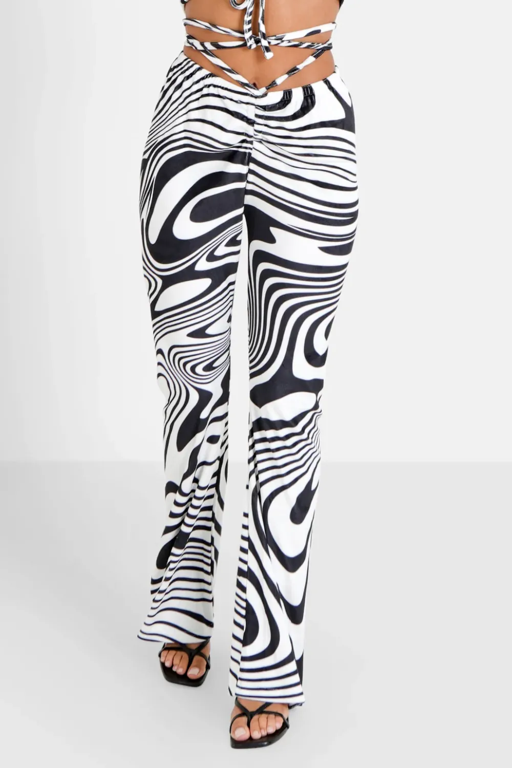 Femme Sixth June Pantalons | Pantalon Psychedelique Cordons Noir