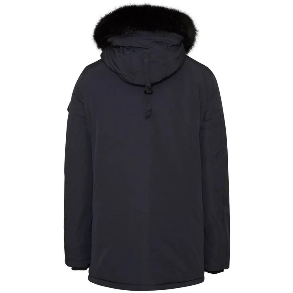 Homme Sixth June Manteaux | Parka Fourrure Deperlante Bleu Fonce
