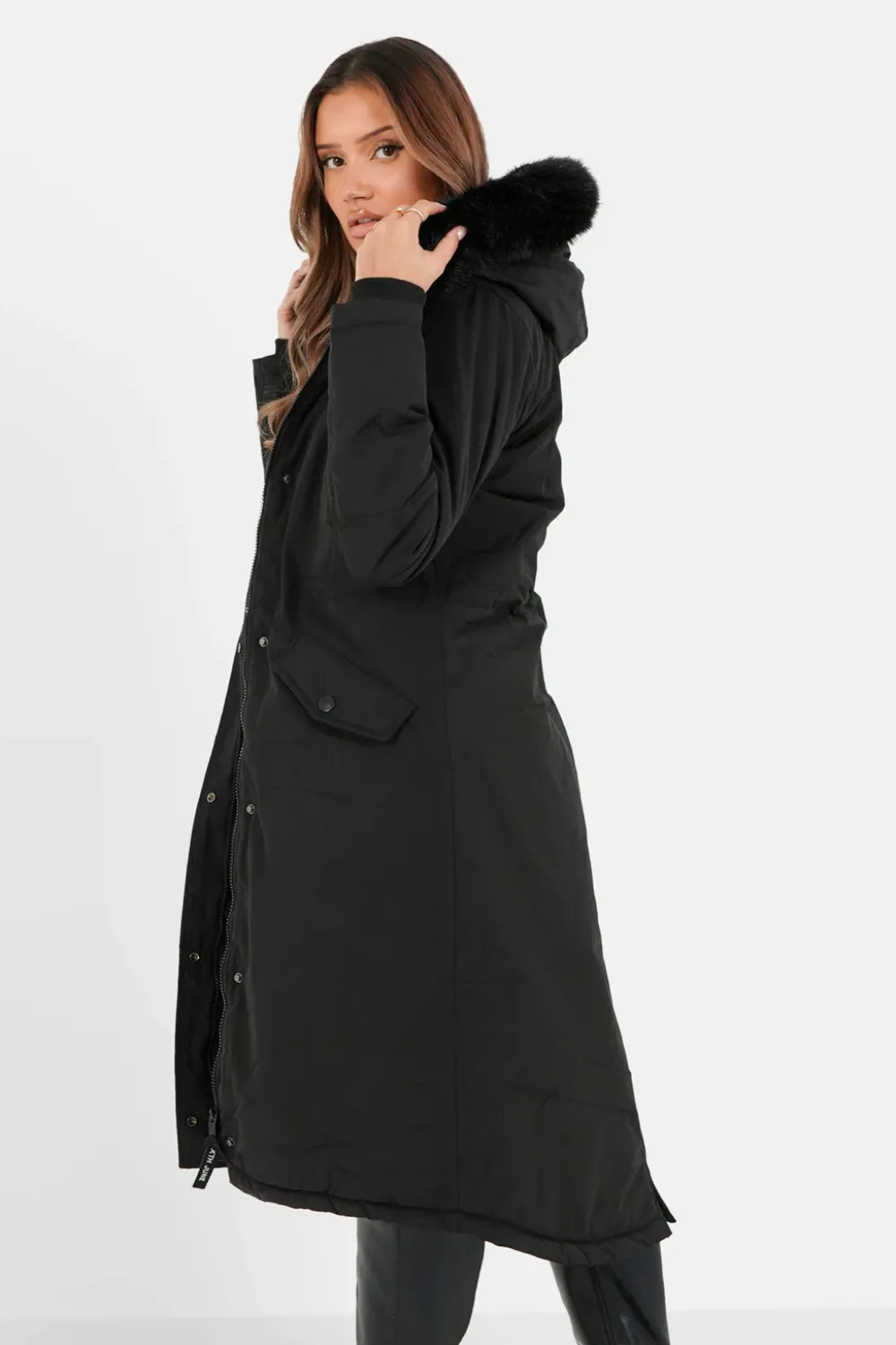 parka_longue_interieur_polaire_noir_3.webp Femme Sixth June Manteaux | Parka Longue Interieur Polaire Noir