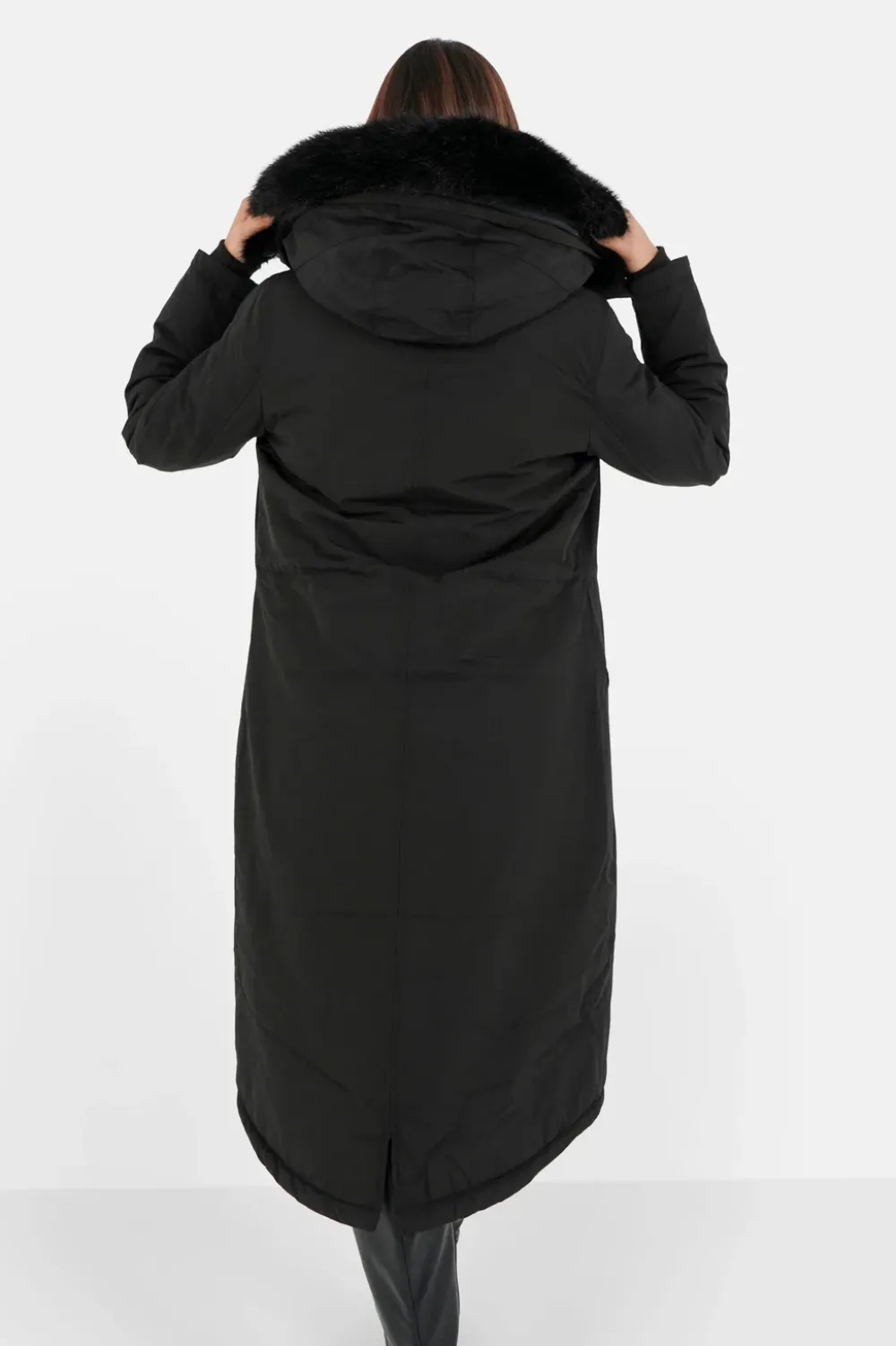 parka_longue_interieur_polaire_noir_4.webp Femme Sixth June Manteaux | Parka Longue Interieur Polaire Noir