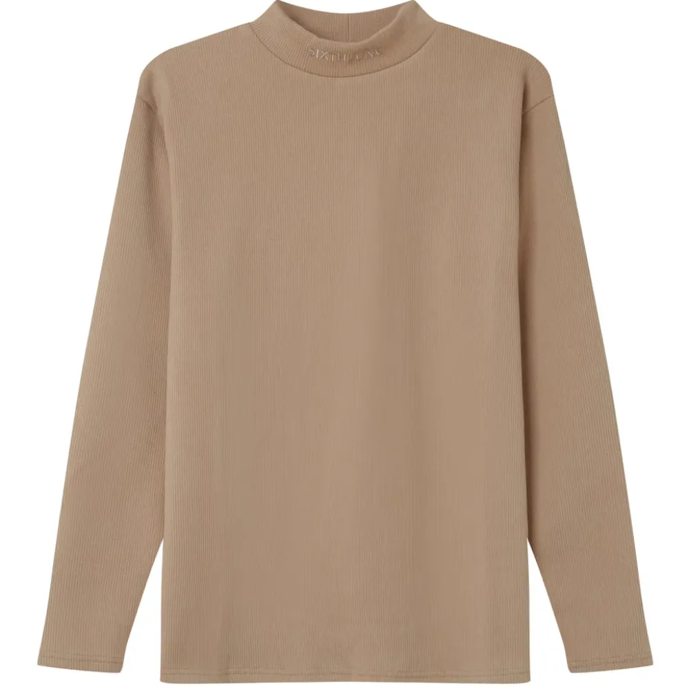 pull_maille_logo_brode_beige_5.webp Homme Sixth June Sweats | Pull Maille Logo Brode Beige