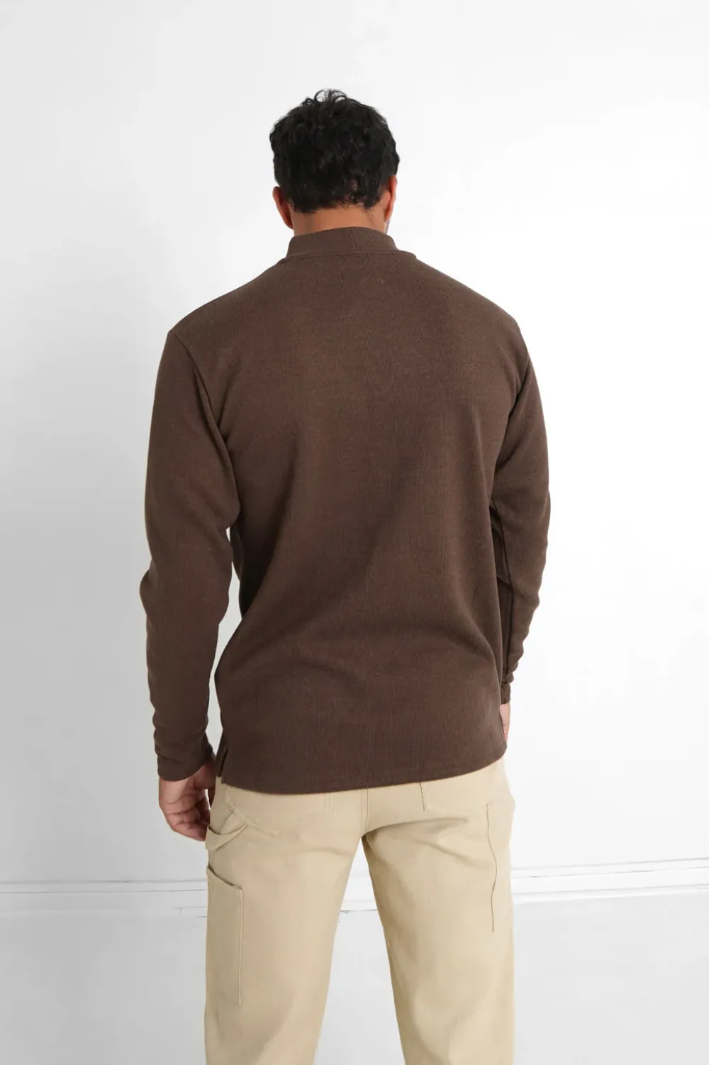 pull_maille_logo_brode_marron_4.webp Homme Sixth June Sweats | Pull Maille Logo Brode Marron