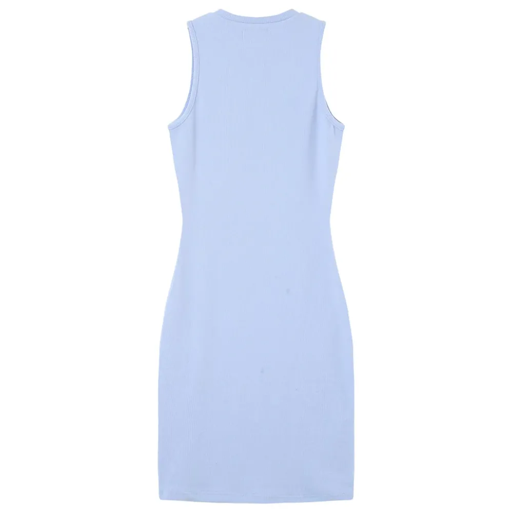 robe_cotelee_moulante_bleu_clair_6.webp Femme Sixth June Robes | Robe Cotelee Moulante Bleu Clair