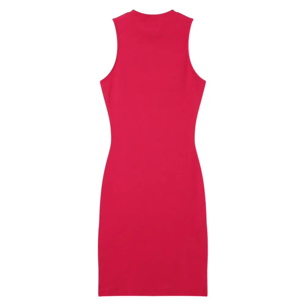 robe_cotelee_moulante_rose_6.webp Femme Sixth June Robes | Robe Cotelee Moulante Rose