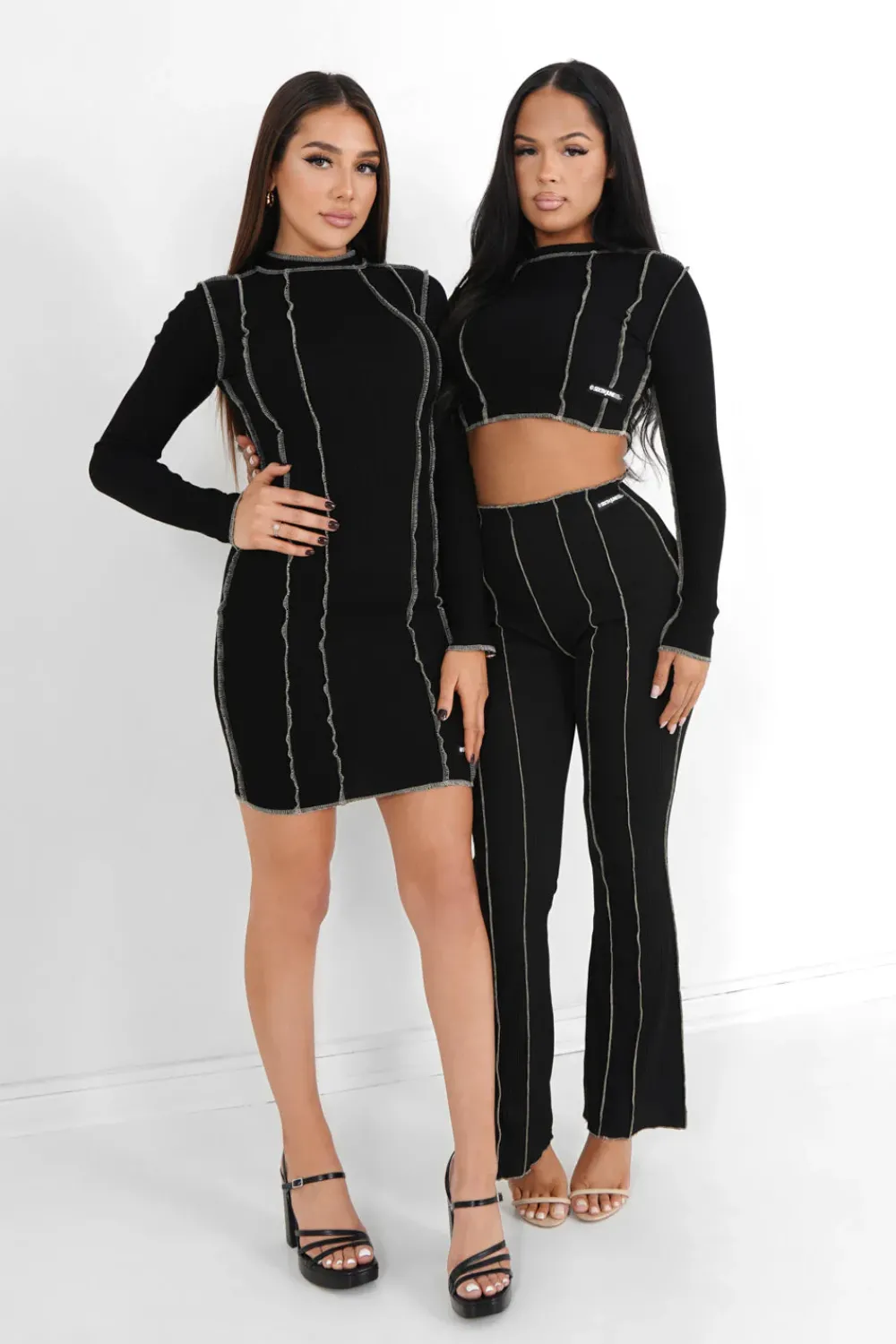 Femme Sixth June Robes | Robe Couture Surfilee Noir