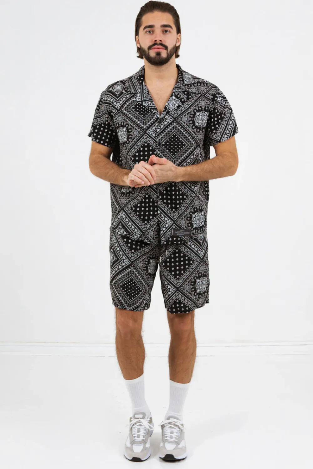 Homme Sixth June Shorts | Short Bandana Fluide Noir