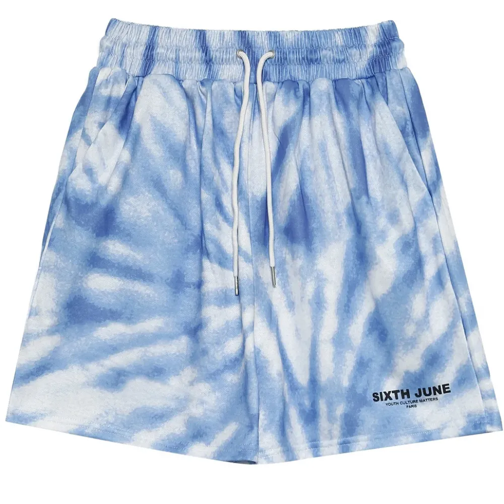 short_tie_dye_logo_bleu_5.webp Homme Sixth June Shorts | Short Tie Dye Logo Bleu