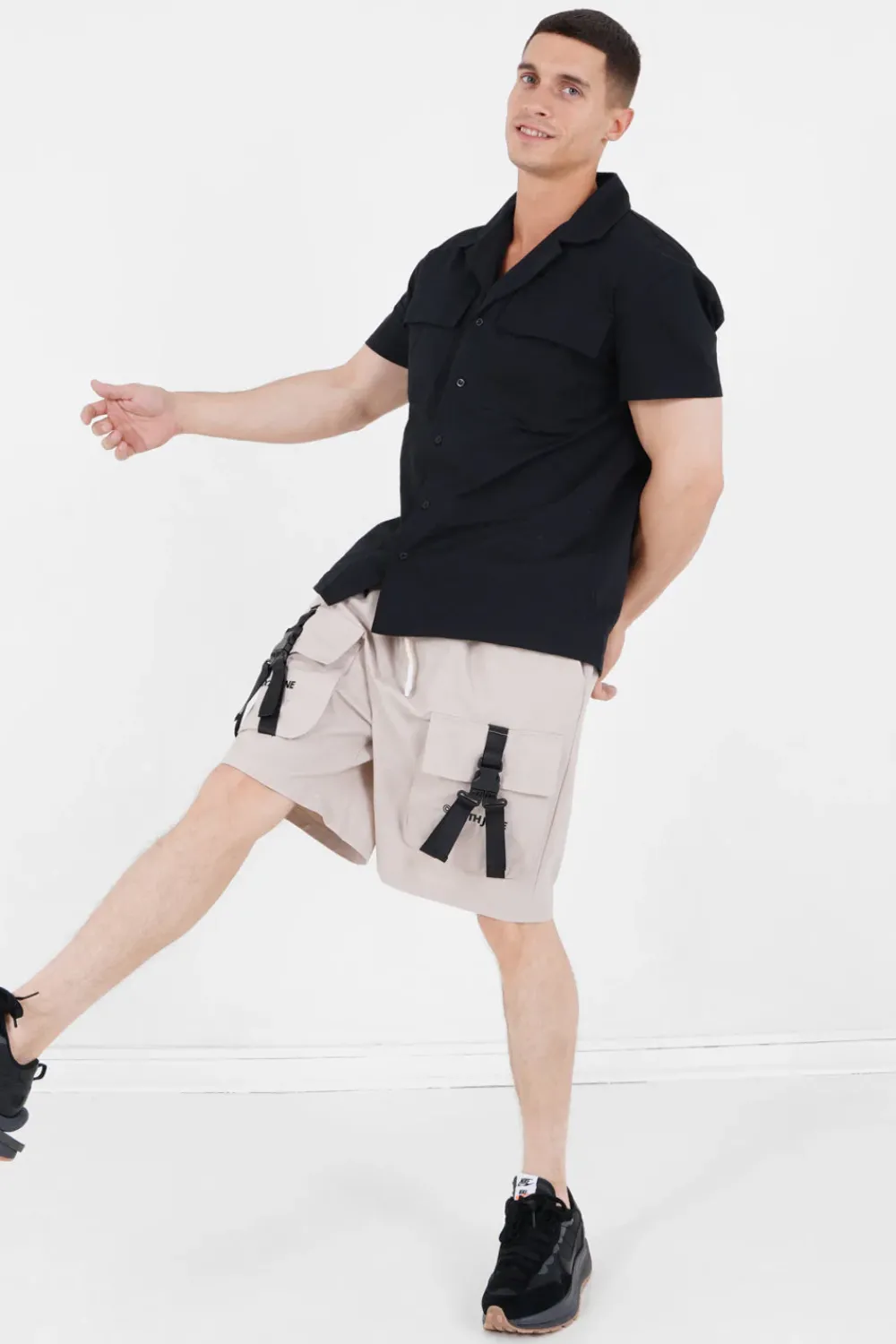 Homme Sixth June Shorts | Short Utilitaire Sangles Beige