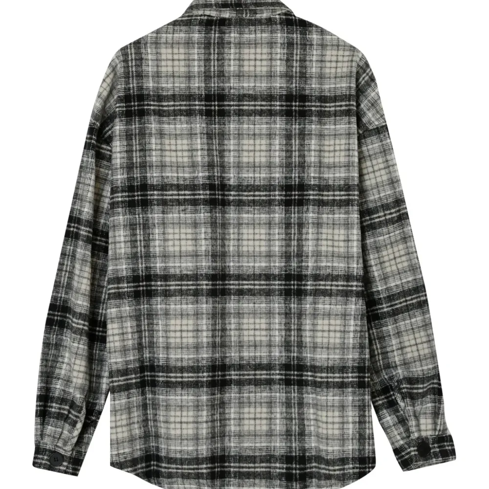 surchemise_tartan_polaire_noir_5.webp Homme Sixth June Hauts | Surchemise Tartan Polaire Noir