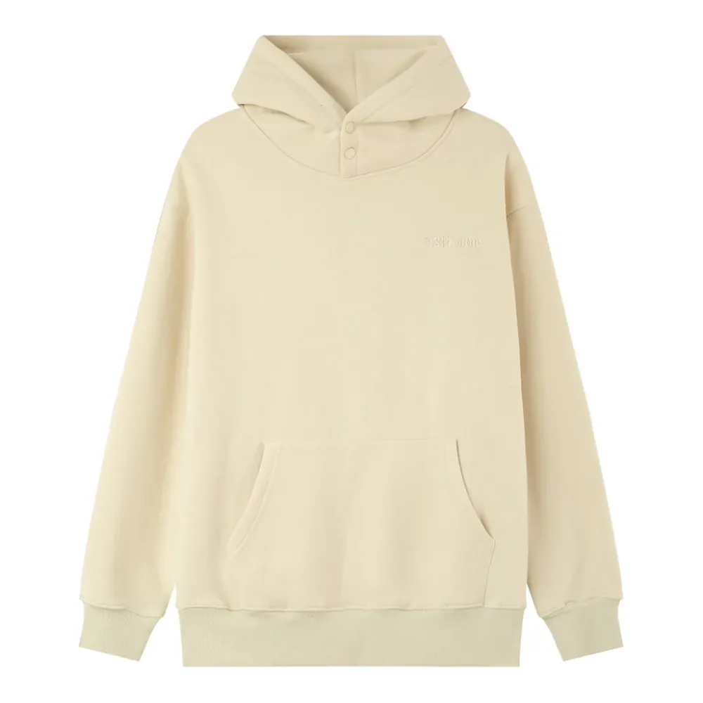 Homme Sixth June Sweats | Sweat Capuche Citation Molletonne Beige