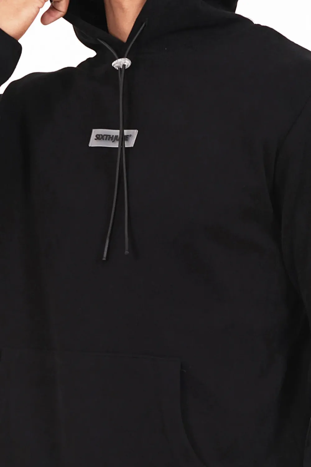 sweat_capuche_cotele_cordon_noir_2.webp Homme Sixth June Sweats | Sweat Capuche Cotele Cordon Noir