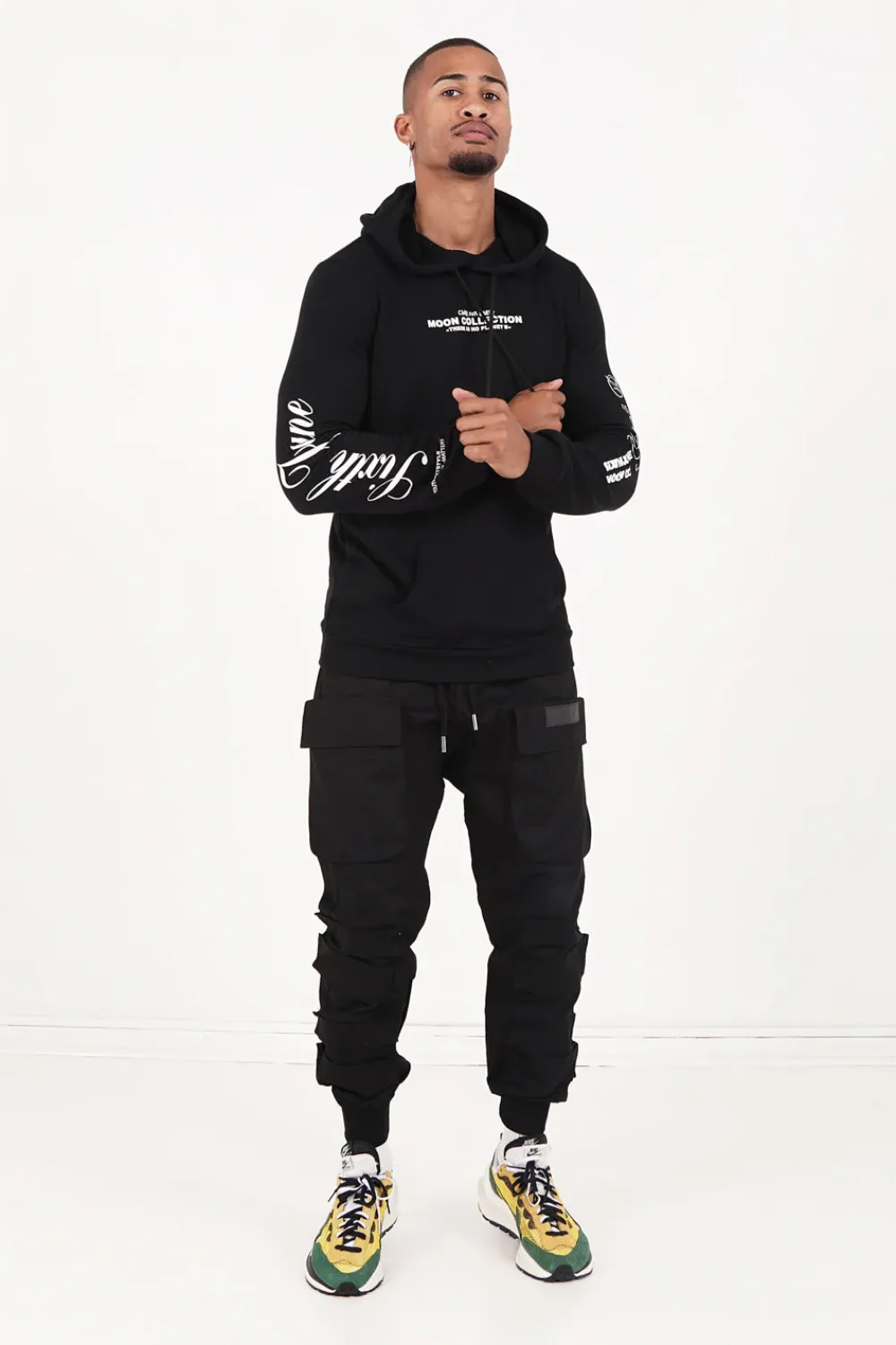 Homme Sixth June Sweats | Sweat Capuche Moon Earth Collection Noir
