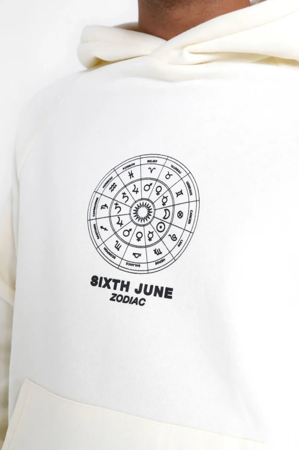 sweat_capuche_signes_zodiaque_beige_clair_2.webp Homme Sixth June Sweats | Sweat Capuche Signes Zodiaque Beige Clair