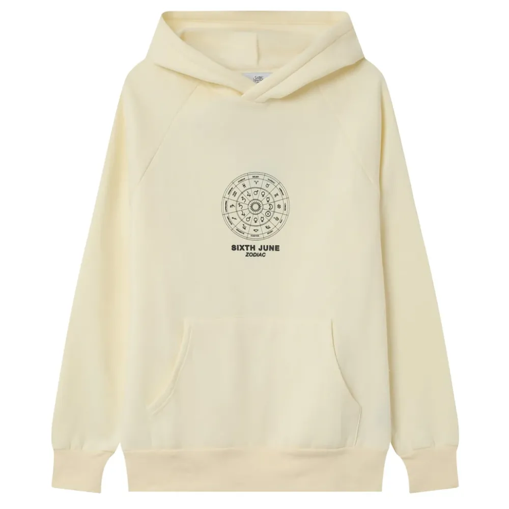 sweat_capuche_signes_zodiaque_beige_clair_6.webp Homme Sixth June Sweats | Sweat Capuche Signes Zodiaque Beige Clair
