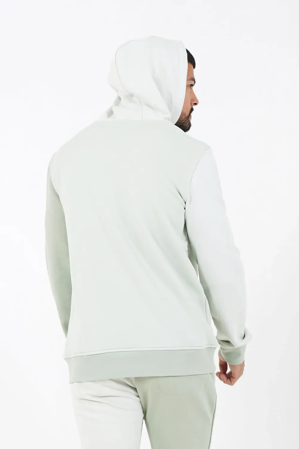 Homme Sixth June Sweats | Sweat Capuche Tricolore Logo Vert Clair