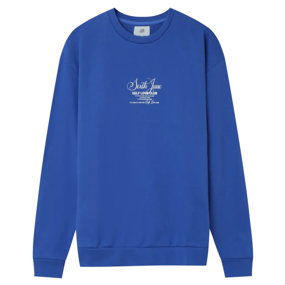 sweat_logo_signature_bleu_fonce_4.webp Homme Sixth June Sweats | Sweat Logo Signature Bleu Fonce