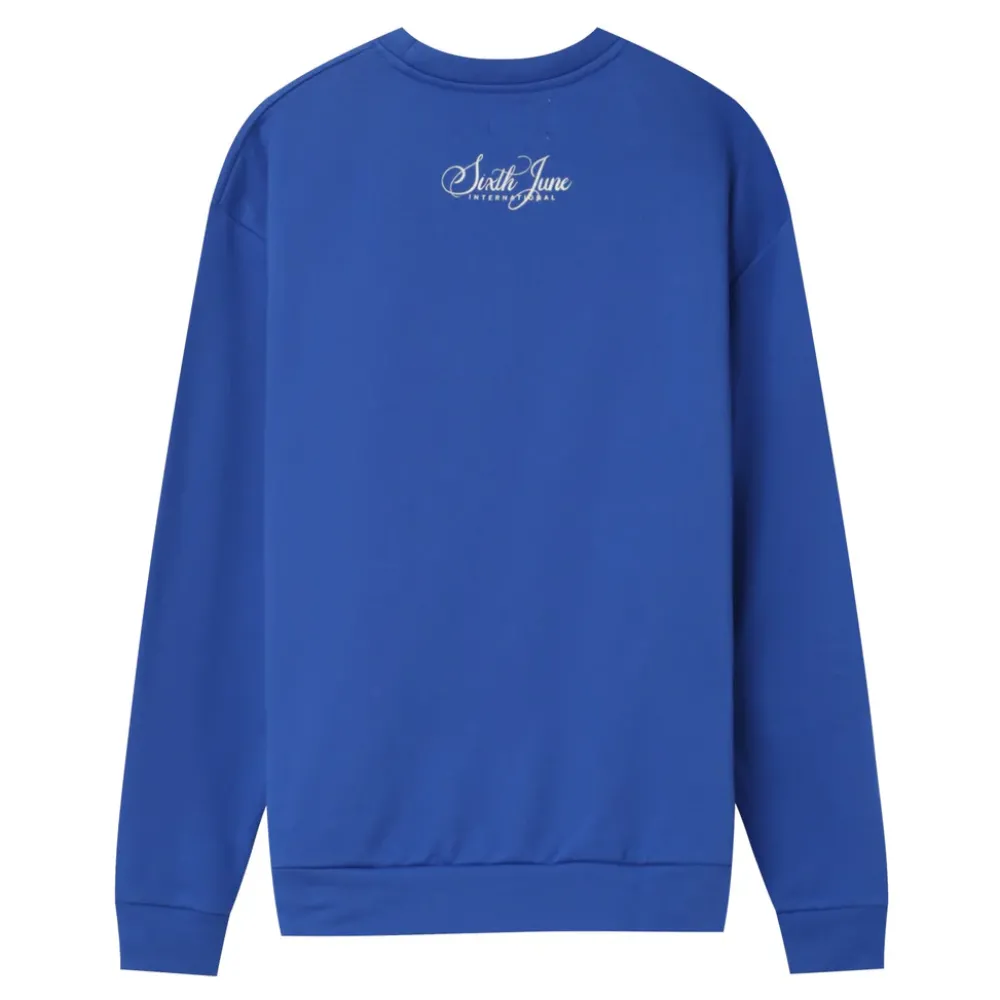 sweat_logo_signature_bleu_fonce_5.webp Homme Sixth June Sweats | Sweat Logo Signature Bleu Fonce