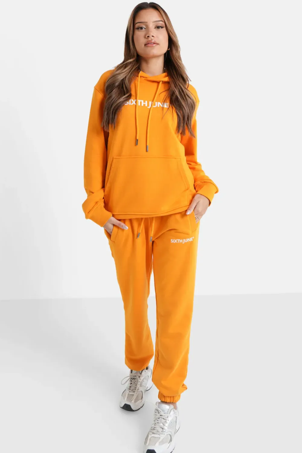 sweatshirt_capuche_logo_brode_orange_5.webp Homme Sixth June Sweats | Sweatshirt Capuche Logo Brode Orange