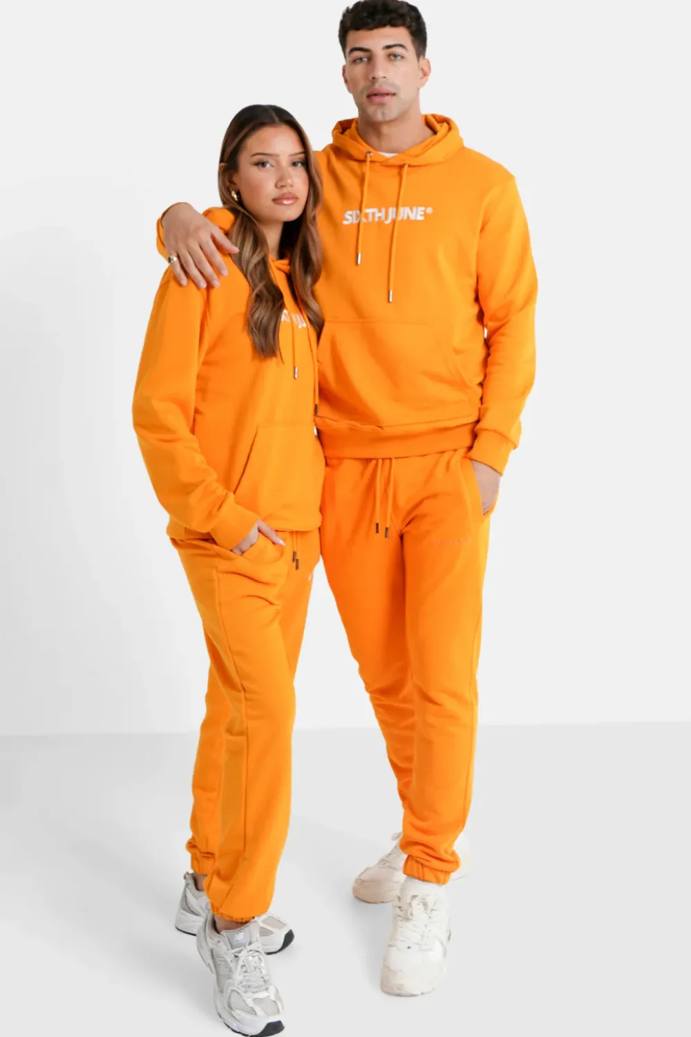 sweatshirt_capuche_logo_brode_orange_6.webp Homme Sixth June Sweats | Sweatshirt Capuche Logo Brode Orange